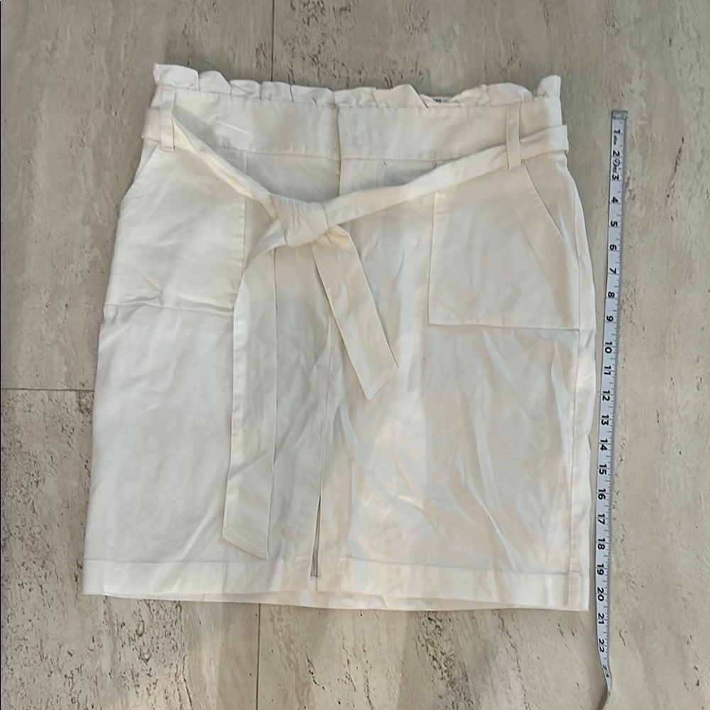 INC International Concepts Bright White linen Skirt